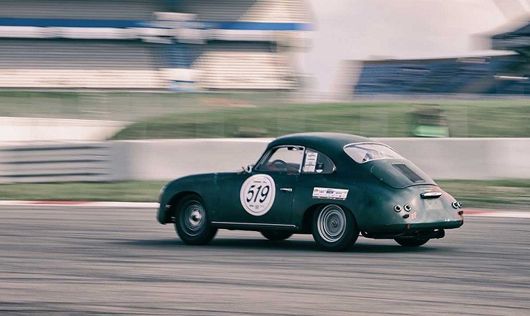 Car on race track